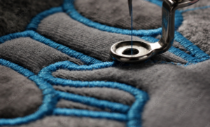 embroidery logo on custom clothing
